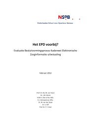 Rapport 'Het EPD voorbij?' - School voor Openbaar Bestuur