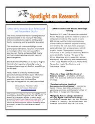 Spotlight on Research - University of Missouri - College of ...