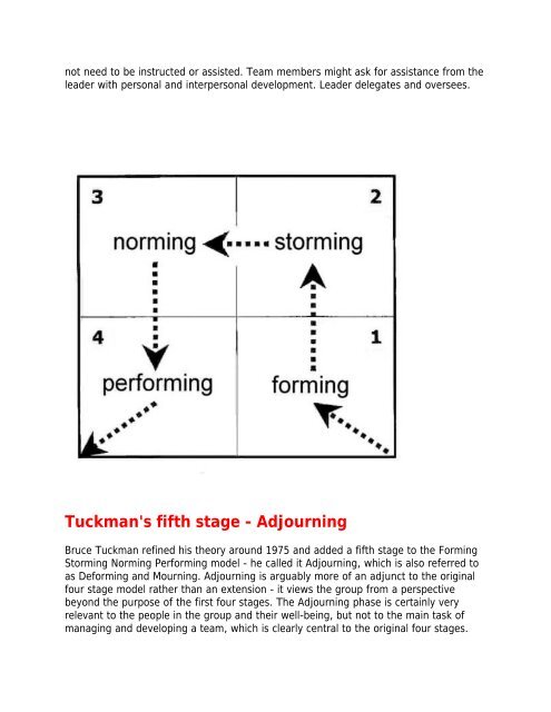tuckman's forming storming norming performing model forming ...