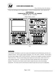 Test Station User Manual - antique slot machines