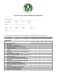COACH EVALUATION FORM FOR ATHLETES