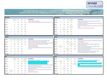 Kalender 2010 versi 17 Maret 2010 - Lembaga Penelitian dan ...