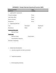 APPENDIX C: Sample Standard Operating Procedure (SOP)