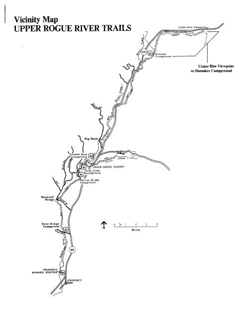 Rogue River Trail Map Vicinity Map Upper Rogue River Trails