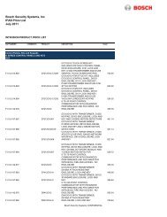 Radionics Bosch Price List - Siemens Industry, Inc.