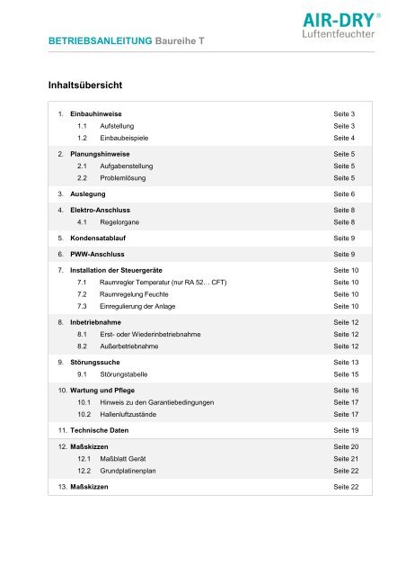 Download - AIR-DRY Luftentfeuchter