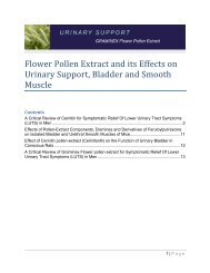 Flower Pollen Extract and its Effects on Urinary Support ... - Graminex