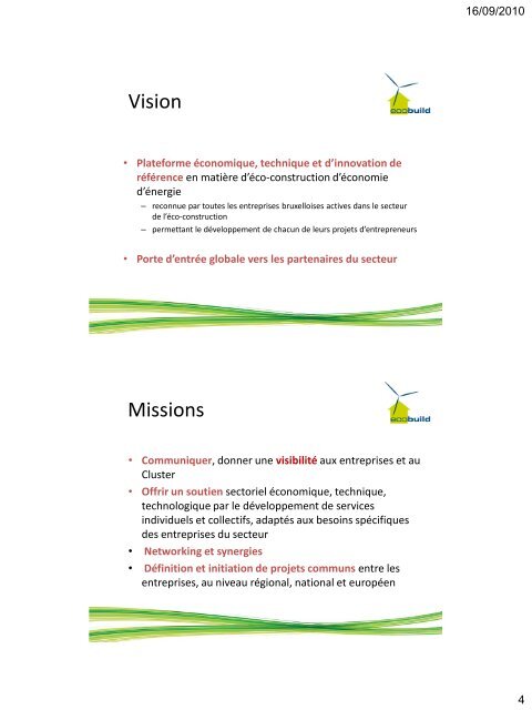 RÃ´le et missions du Cluster Ecobuild