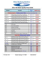 2012 YSI Water Quality Price Guide