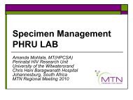 PHRU: Specimen Management PHRU LAB