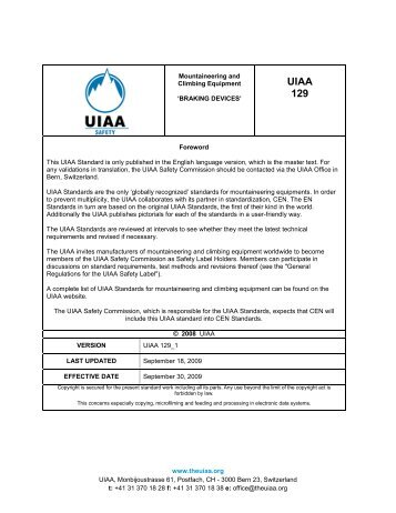 Braking Devices (UIAA 129)