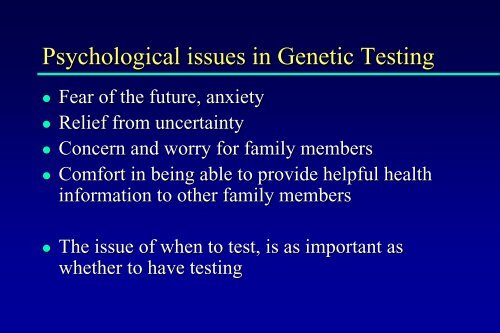 Ovarian Cancer: Genetic Counseling and Testing, Screening and ...