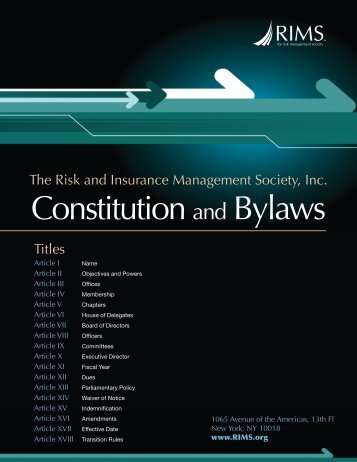 Constitution and Bylaws - RIMS