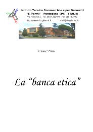 La banca etica - Comune di Pontedera