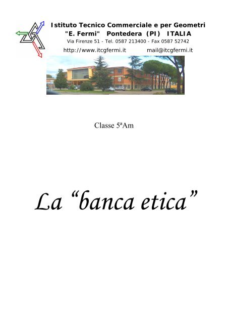 La banca etica - Comune di Pontedera