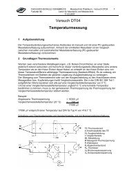 Versuch DT04 Temperaturmessung