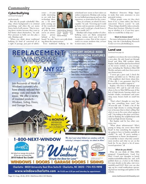 Matthews-Mint Hill - Carolina Weekly Newspapers