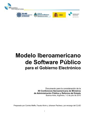 Modelo Iberoamericano de Software PÃºblico - CLAD
