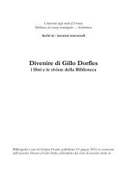 Bibliografia - Università degli Studi di Firenze