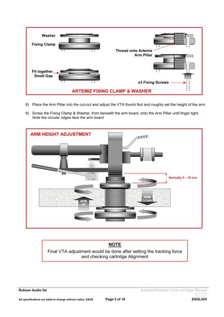 Artemiz Manual - Roksan