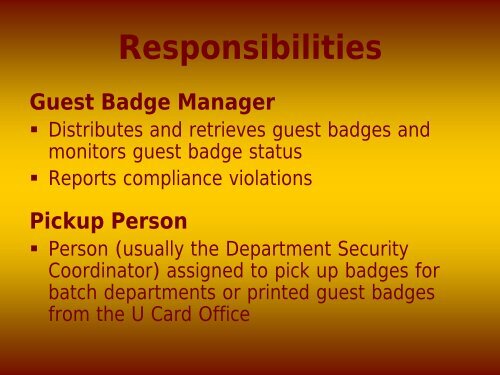 Security ID Badge Program - Facilities Management - University of ...