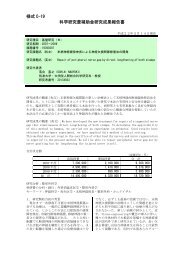 様式 C-19 科学研究費補助金研究成果報告書 - 筑波大学附属図書館