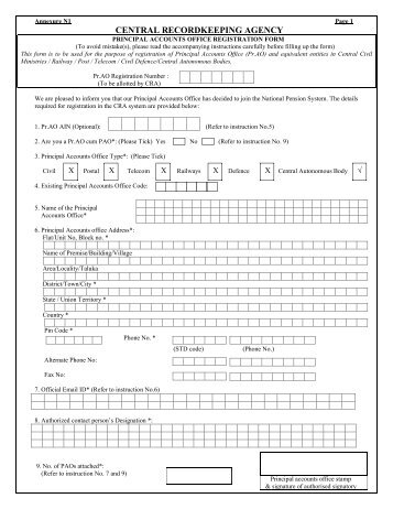 Form N1 : PrAO Registration - CRA - NSDL