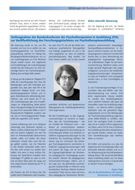 Diplom- Psychologen - Psychotherapeutenjournal