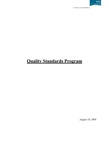 Quality Standards Program (PDF) - San Francisco International Airport