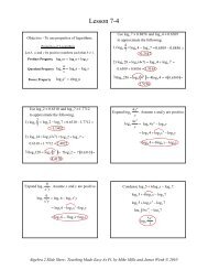 7-4 Properties of Logarithms - Math Slide Show