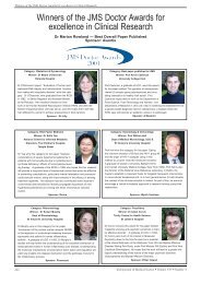 Winners of the JMS Doctor Awards for excellence in Clinical Research