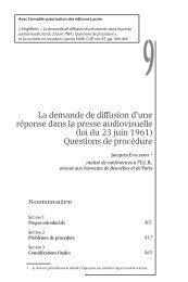 La demande de diffusion d'une réponse dans la presse audiovisuelle