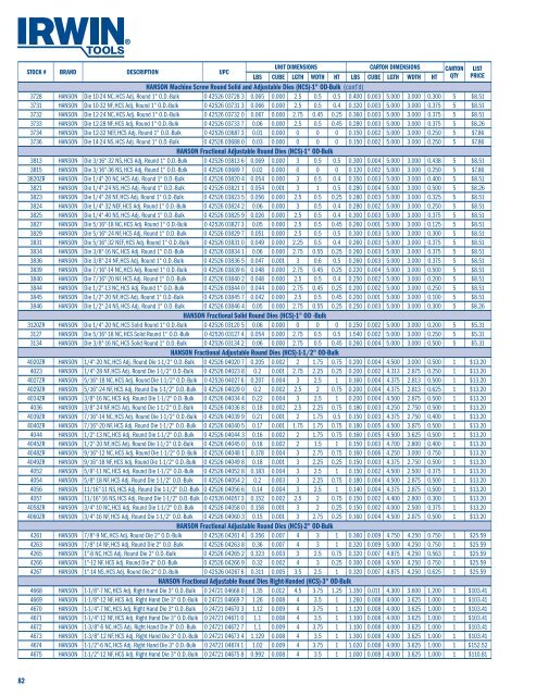 2012 US Price Book (PDF) - Irwin Tools