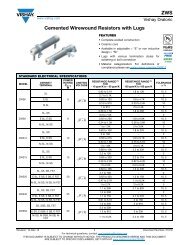 ZWS Cemented Wirewound Resistors with Lugs - Vishay