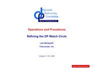 Operations and Procedures Refining the DP Watch Circle - Dynamic ...