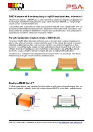 SMD keramickÃ© kondenzÃ¡tory s vyÅ¡Å¡Ã­ mechanickou ... - ECOM s.r.o.