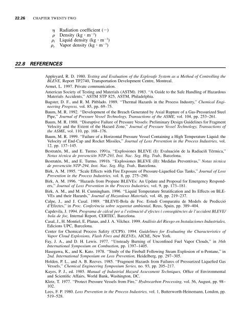 CHAPTER 22 MODELING AND UNDERSTANDING BLEVEs