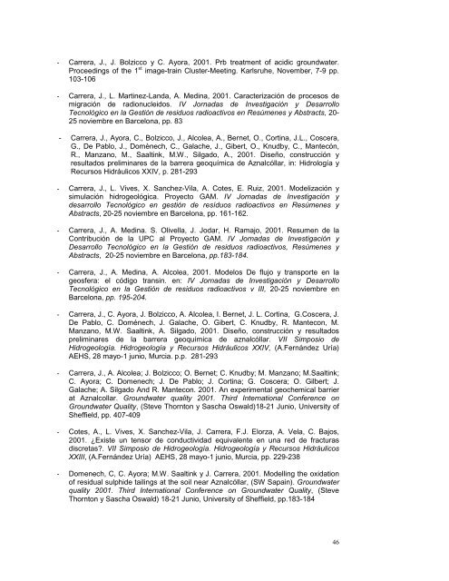 Curriculum Vitae - Grup d'Hidrologia SubterrÃ nia - UPC