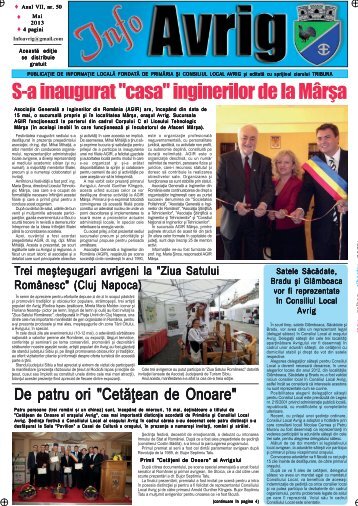 S-a inaugurat "casa" inginerilor de la MÃ¢rÂºa - Primaria Avrig