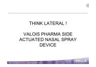 think lateral ! valois pharma side actuated nasal spray device - Aptar