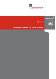 Befehlsbeschreibung der Vision Systeme - Vision & Control