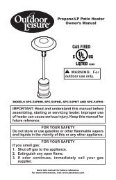 Propane/LP Patio Heater Owner's Manual IMPORTANT ... - Desa