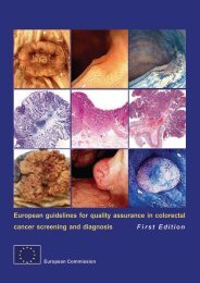 European guidelines for quality assurance in colorectal cancer ...