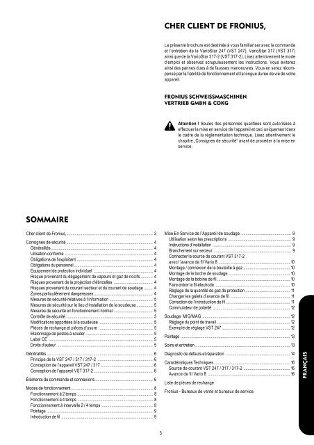 variostar 247 variostar 317, 317-2 operating instructions ... - dpiaca