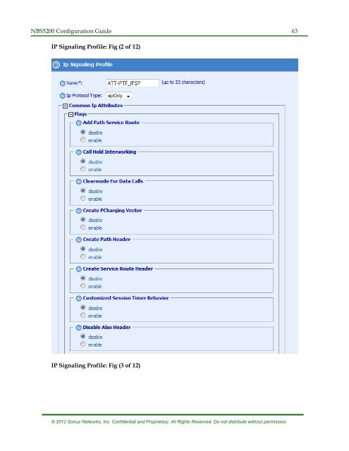 SBC 5200 Configuration - Sonus Networks