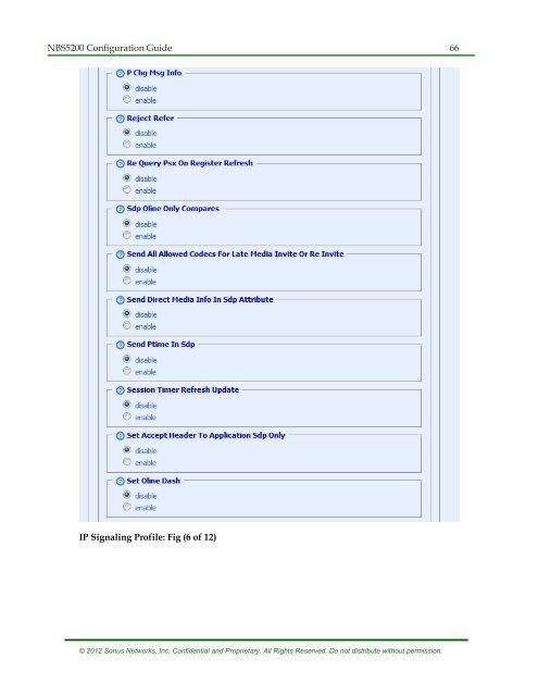 SBC 5200 Configuration - Sonus Networks