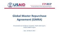 Global Master Repurchase Agreement (GMRA) - FINREP