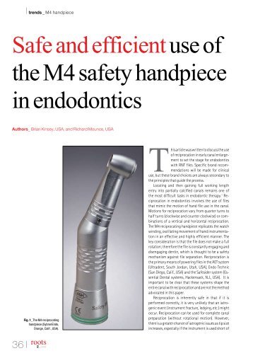 Safe and efficientuse of the M4 safety handpiece ... - De Vos Endo BV