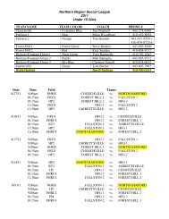 Game Schedule - Gunpowder Golf Association