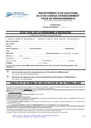 Fiche individuelle de recrutement - Timone.univ-mrs.fr - UniversitÃ© ...